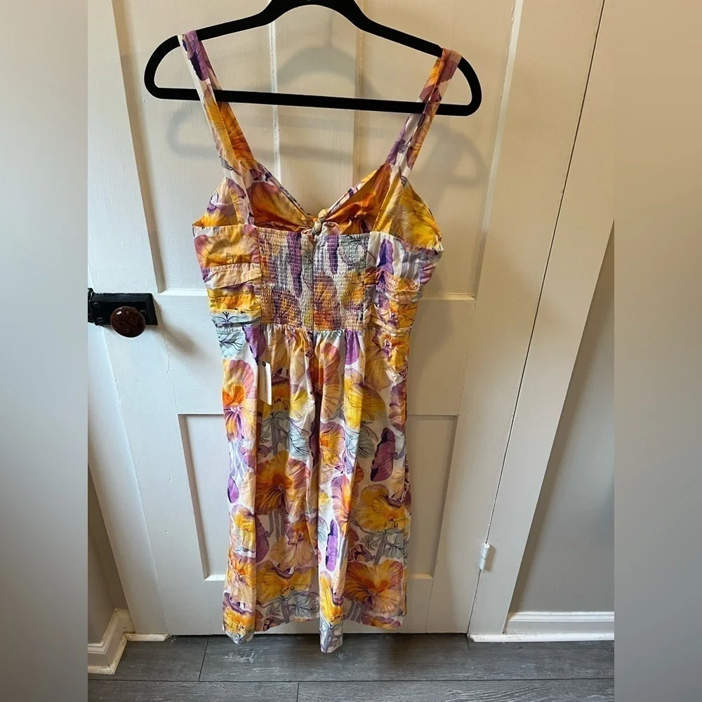 NWT Anthropologie Cecilia Pettersson Tie-Front Midi Dress Size 10